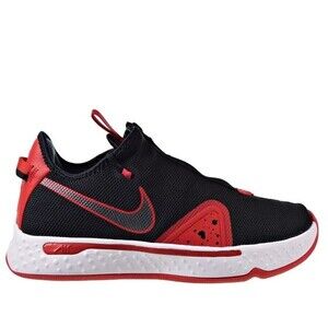 Nike Black & Red PG 4 Basketball Zip Up Athletic Sport Shoes 9